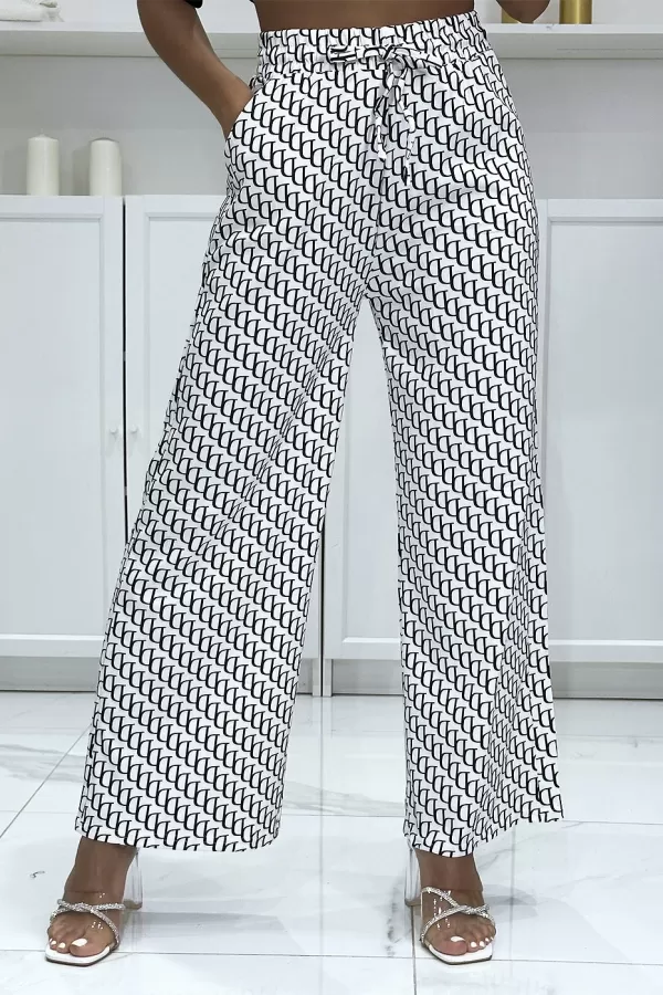 Pantalon palazzo moti D blanc inspiration de marque |10,50 €|OKKO MODE