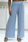 Pantalon palazzo turquoise plissé très tendance|10,50 €|OKKO MODE