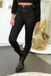 Pantalon jeans slim noir avec poches arrières|3,75 €|OKKO MODE