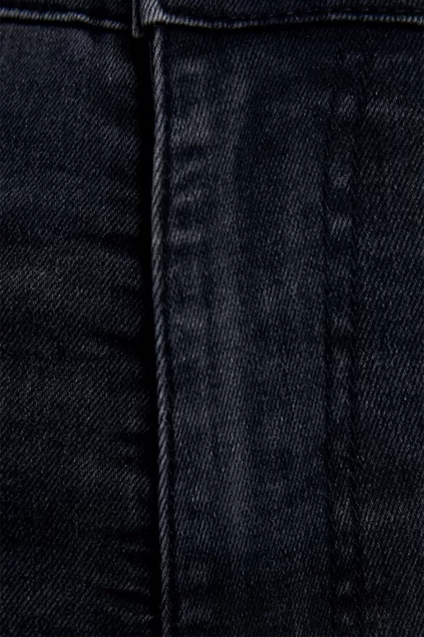 Pantalon jeans slim noir délavé avec poches arrières|4,50 €|OKKO MODE
