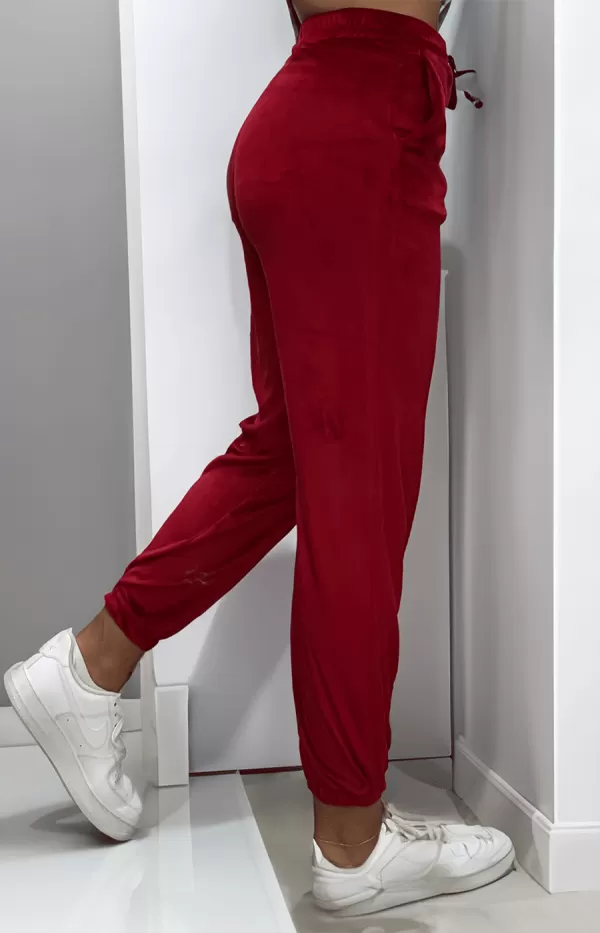 Ensemble tunique et pantalon rouge - 5