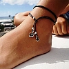 Bracelet de plage en cuir pour femme, colliers de cheville bijoux de pieds OKKO MODE