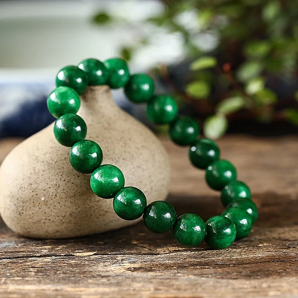 Bracelet de perles vertes naturelles pour hommes et femmes|13,44 €|OKKO MODE