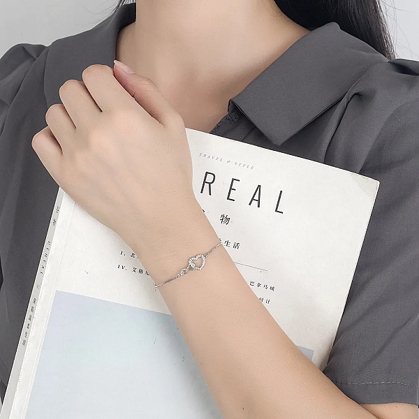Bracelets Coeur en Argent Bijoux de Styliste de Luxe pour Femme|13,08 €|OKKO MODE
