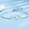 Bracelets Coeur en Argent Bijoux de Styliste de Luxe pour Femme OKKO MODE
