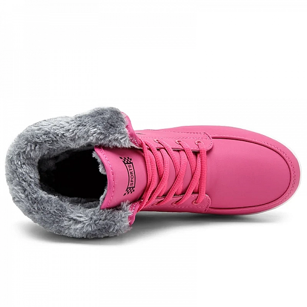 Bottes de neige en fourrure imperméables astronomiques pour femmes, chaussures de balançoire d'extérieur, baskets chaudes en pel|43,73 €|OKKO MODE