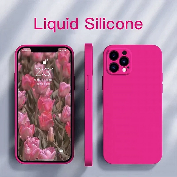 Coque de téléphone carrée en silicone liquide d'origine, coque de protection antichoc pour iPhone 15, 11, 12, 13, 14 Pro|4,12 €|OKKO MODE