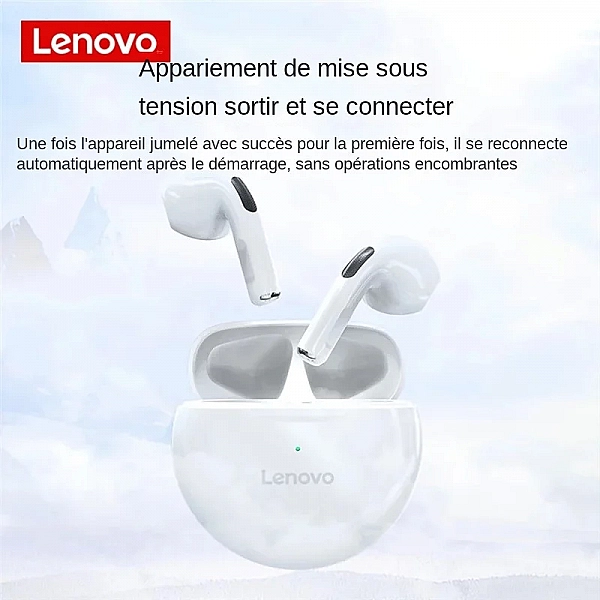 Lenovo HT38 Écouteurs Sans Fil Bluetooth TWS, Mini Casque d'Écoute avec Double Micro, Réduction du Bruit, Stéréo HiFi, IA|4,55 €|OKKO MODE