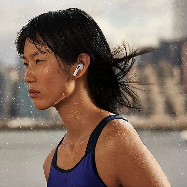 Apple-Écouteurs Bluetooth sans fil AirPods 3 avec suivi dynamique de la tête, audio spatial, puce d'écouteur adaptative EQ H1|144,59 €|OKKO MODE
