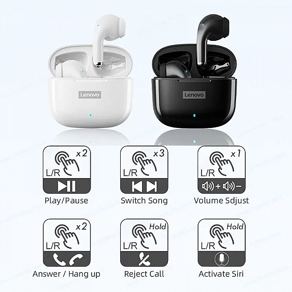 Lenovo LP40 Pro Écouteurs Bluetooth 5.0 Sans Fil Sport Casque Étanche Écouteurs avec Micro Tactile TWS Casque|25,07 €|OKKO MODE