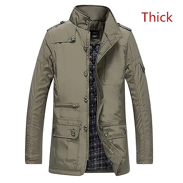 Parka longue coupe-vent pour hommes, vestes d'hiver chaudes, manteau de loisir, vêtements optiques, livraison directe, 2024|20,29 €|OKKO MODE