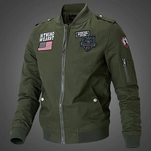 Veste de pilote de bombardier pour hommes, vestes de l'armée, veste de moto militaire, parka cargo, manteau de pilote de l'armée|58,96 €|OKKO MODE