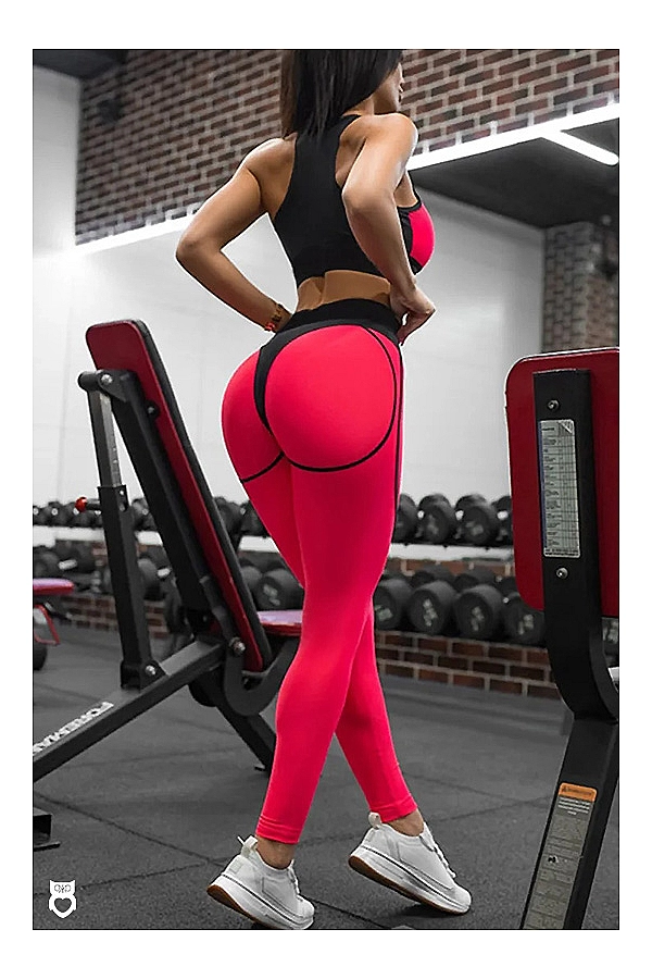 Ensemble fitness femme 2024, mode d'été et sport noir & rouge, patchwork & legging fibre|60,92 €|45,69 €