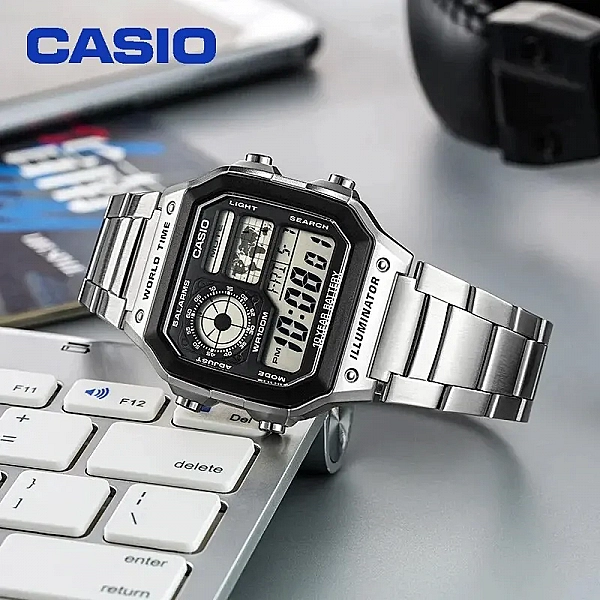 Montres CASIO AE-1300WH AE-1200WH affichages de nuits numérique montre électronique digital homme|71,57 €|OKKO MODE