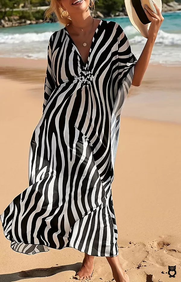 Robe de plage décontractée à motifs pour femmes, Paréo sexy, vêtements d'été fendus sur le côté collection 2024|29,01 €|OKKO MODE