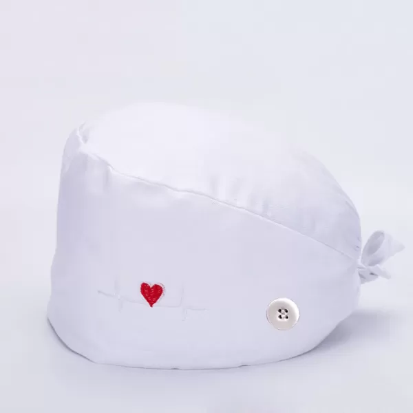 Bonnet en coton soignant, couvre-chef d'infirmière, broderie ECG, impression cœur, mode 2024|4,29 €|OKKO MODE