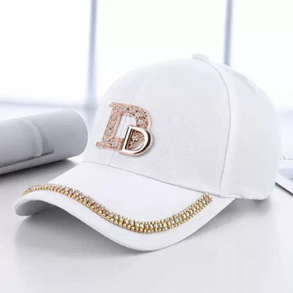 Casquette de Baseball pour femme, chapeau avec motif diamant et lettre D à rabat Mode 2024|11,82 €|OKKO MODE