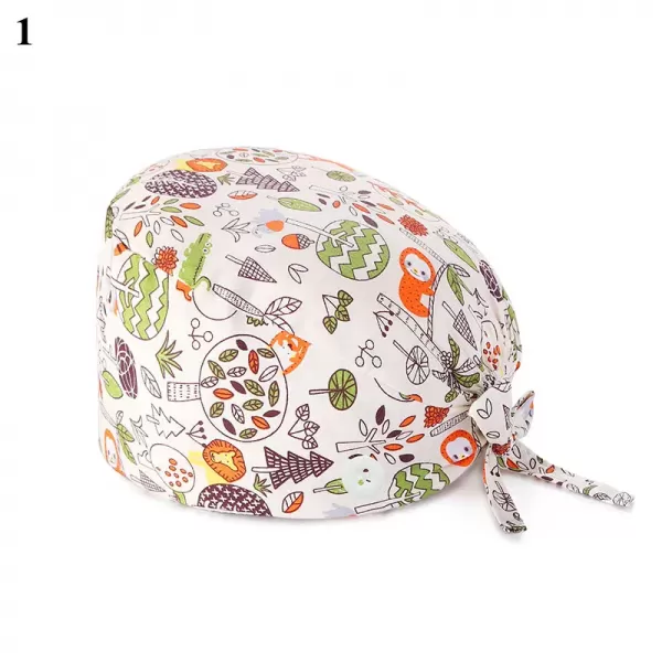 Chapeau doux imprimé floral pour infirmière, bonnet en pur coton|3,46 €|OKKO MODE