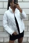 Manteau matelassé blanc très chic et ajustable

 - 1