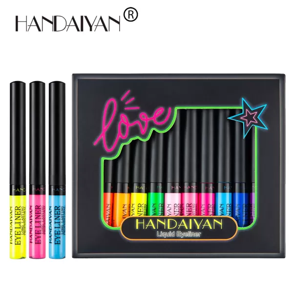 Kit de stylos eye-liner néon, pastels légers UV, pastel noir clair, maquillage pour les yeux, étanche, ensemble de crayons eye-l|9,28 €|OKKO MODE