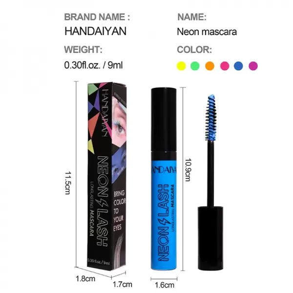 Accueil|Shoous-Mascara Fluorescent Coloré pour les Yeux, Maquillage de Vacances, Optique Étanche, Curling Glow in the Dark, Mascara de i|2,04 €|OKKO MODE