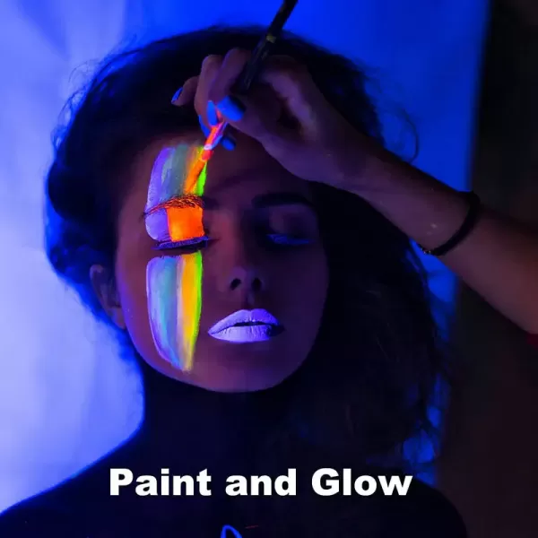 Peinture d'art corporel néon structurels ent pour enfants, outils de fête de maquillage cosplay, peinture UV pour le visage|22,49 €|OKKO MODE