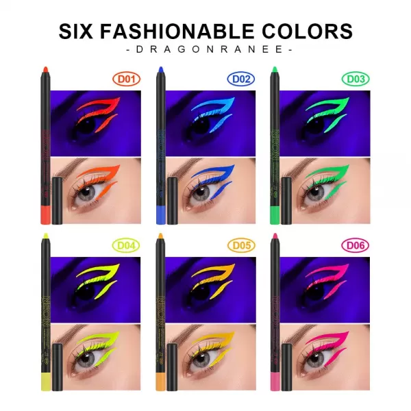 Stylo eyeliner bleu waterproof fluo, jaune, vert, rose, pour document, ombre à barrage, crème de maquillage|1,42 €|OKKO MODE