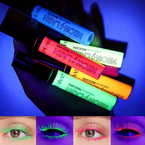Mascara néon UV, 6 couleurs, 256 couleurs, résistant à l'eau et aux taches, coloré et structurels ent|1,76 €|OKKO MODE