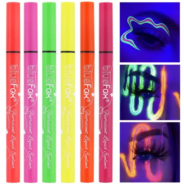 Eyeliner Liquide Fluorescent UV Brcorporelle, Maquillage Halloween Longue Durée, 6 Couleurs|11,15 €|OKKO MODE