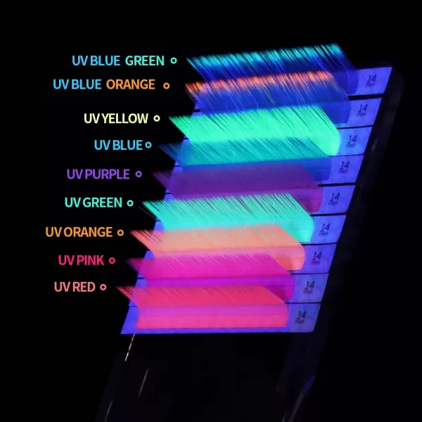HAMACA-Extenseur de cils pour document UV, courbure C/D/L/LU, lumière structurels ente dans le noir, maquillage coloré, faux cil|5,37 €|OKKO MODE