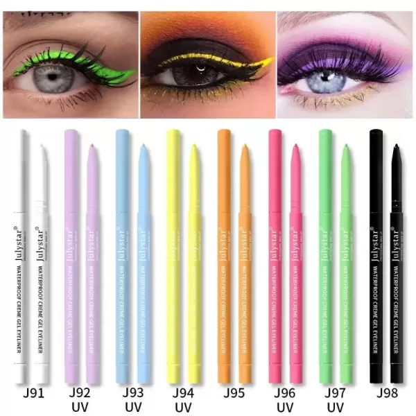 Stylo Eyeliner Coloré à Colle Fluorescente UV, Imperméable à l'Huile, Gel de Peinture pour le Visage, pour les Yeux, Articles de|3,49 €|OKKO MODE