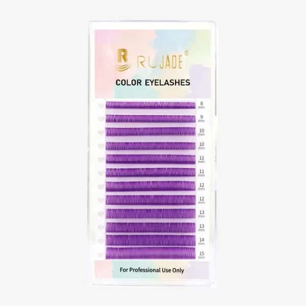 Extension de cils UV Fluorescent, orange, violet, vert, bleu, rose, ombré, arc-en-ciel coloré, volume individuel|4,10 €|OKKO MODE