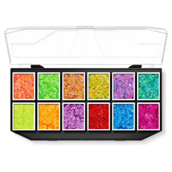 Paillettes de Noël décoratives pour le corps, crème holographique Shoous, multicolore, paillettes épaisses UV, palette de pâte d|18,81 €|OKKO MODE