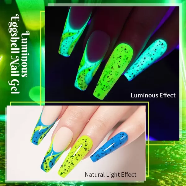 Vernis à ongles 7ML lumineux, Gel vernis fluorescente nuit vernis à ongles lueur dans l'obscurité Semi Permanent UV Gel|1,78 €|OKKO MODE