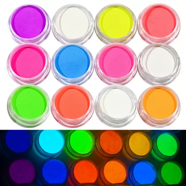 Poudre de pigments pour ongles phosphorescents, poudre de résine pour ongles acryliques, pigment lumineux|2,48 €|OKKO MODE