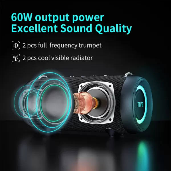 Enceinte MIFA Bluetooth A90, puissance de sortie 60W, haut-parleur avec amplificateur de classe D, excellente performance basse|94,11 €|OKKO MODE