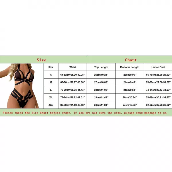 Ensemble de lingerie sangle noire pour femme, soutien-gorge et culotte, sous-vêtements et tenues sexy, nuisette|6,76 €|OKKO MODE