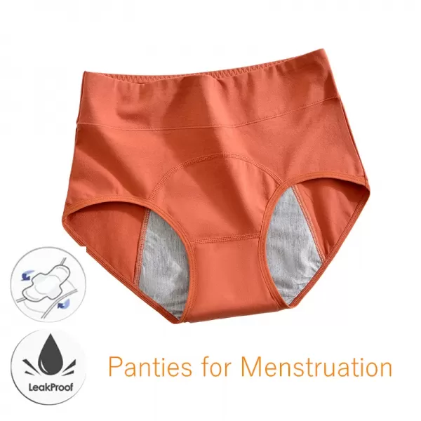 Culotte Menstruelle Taille Haute en Coton, Sous-Vêtement Menstruel|OKKO MODE
