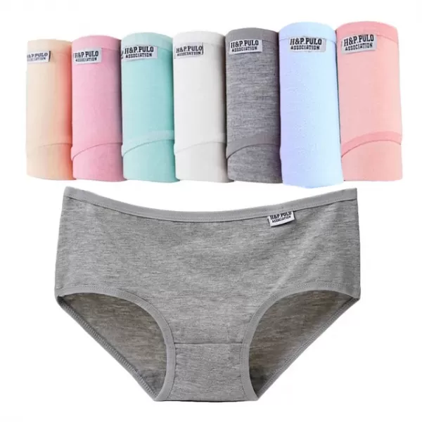 Sous-vêtements en coton pour femmes, 7 pièces/lot, grande taille, culottes pour filles, lingeries sexy, shorts, caleçons solides|19,95 €|OKKO MODE