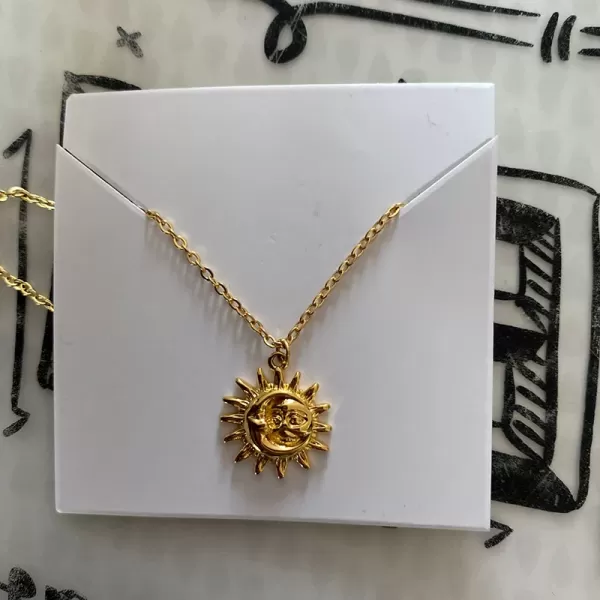 Bijou Céleste Unique : Collier Soleil Lune Vintage pour un Style Éblouissant|4,57 €|OKKO MODE