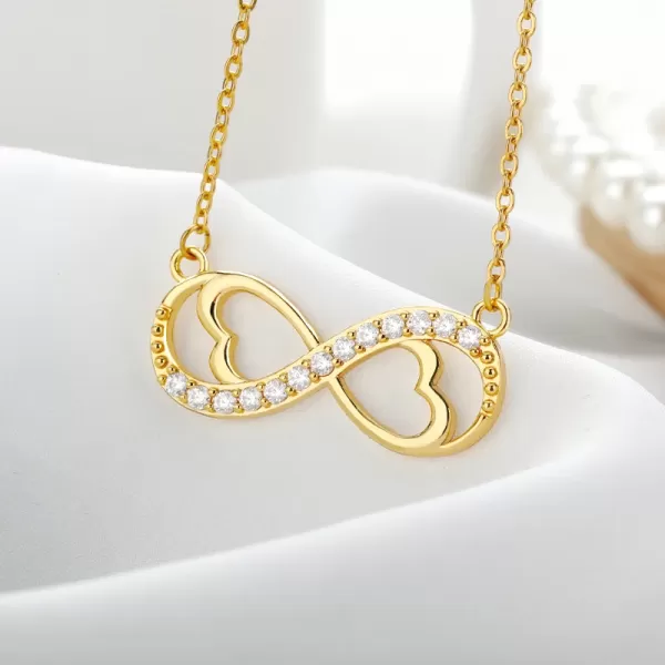 Collier Love CZ pour femme : Mélange précieux d'or et argent, ressentez l'amour unique!|3,92 €|OKKO MODE
