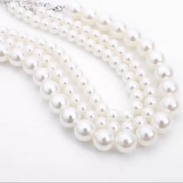 Collier Multicouches Perles Blanches: Élégance et Sublime pour Votre Mariage!|4,14 €|OKKO MODE