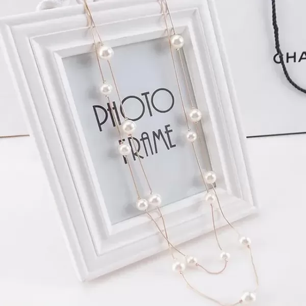 Perles Simulées Double Couche : Collier Élégant et Raffiné pour Femme 2024|5,80 €|OKKO MODE