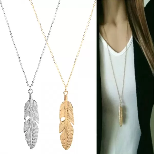 Feuille Dorée : Collier Pendentif Élégant, Cadeau Rêvé pour Femmes|2,51 €|OKKO MODE