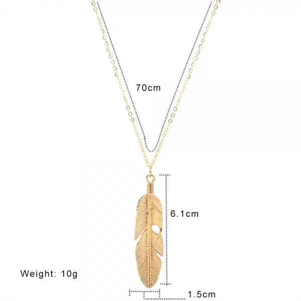 Feuille Dorée : Collier Pendentif Élégant, Cadeau Rêvé pour Femmes|2,51 €|OKKO MODE