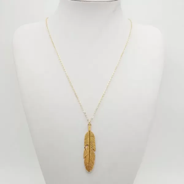 Feuille Dorée : Collier Pendentif Élégant, Cadeau Rêvé pour Femmes|2,51 €|OKKO MODE