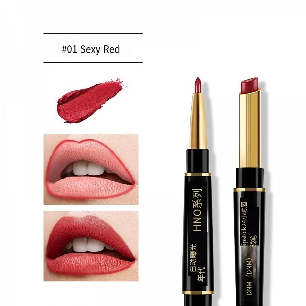 "Crayon à lèvres double tête : Ultra-longue tenue, teinte sexy - Sublimez votre beauté avec ce stylo waterproof haut de gamm|2,77 €|OKKO MODE