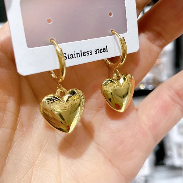 Acier Inoxydable : Sublime Boucles d'Oreilles Cœur pour une Féminité Luxueuse !|6,80 €|OKKO MODE