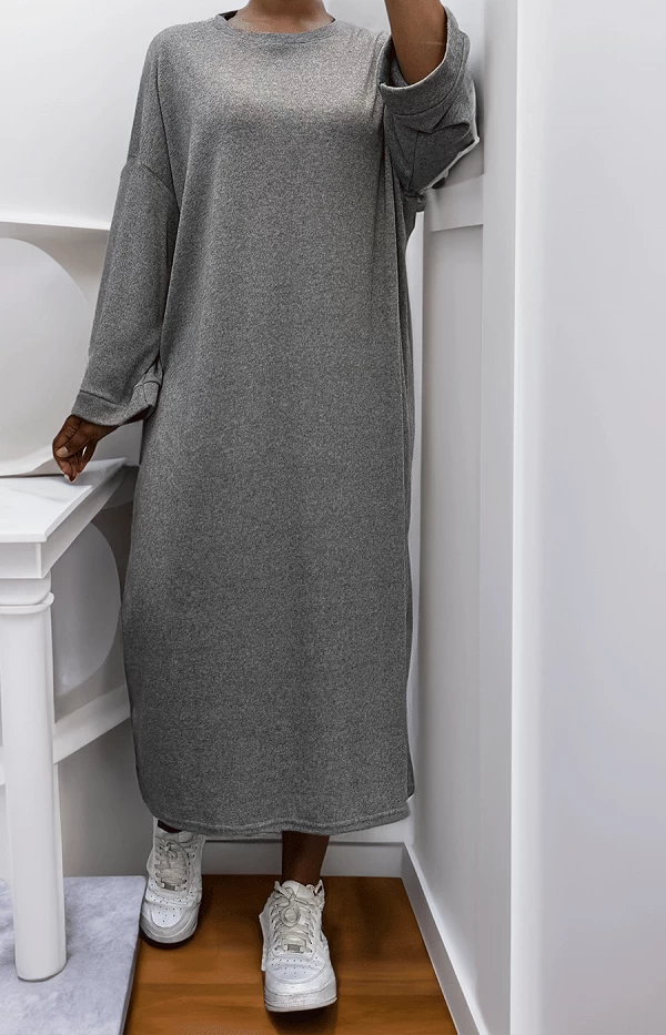 Robe simple gris - 2