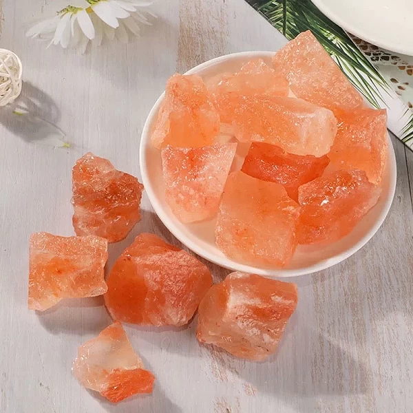 Pierre naturelle de guérison au sel orange, roches naturelles, spécimen de cristal pour la décoration intérieure, 100g